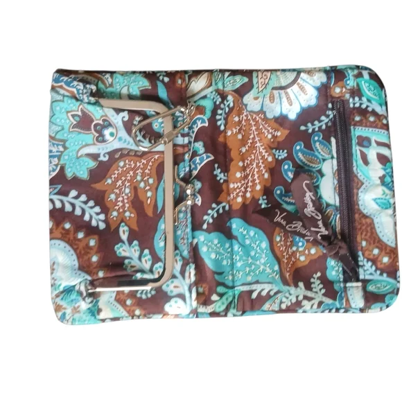 Vera Bradley- NWOT Turquoise and Brown Floral Wallet - Picture 12 of 13